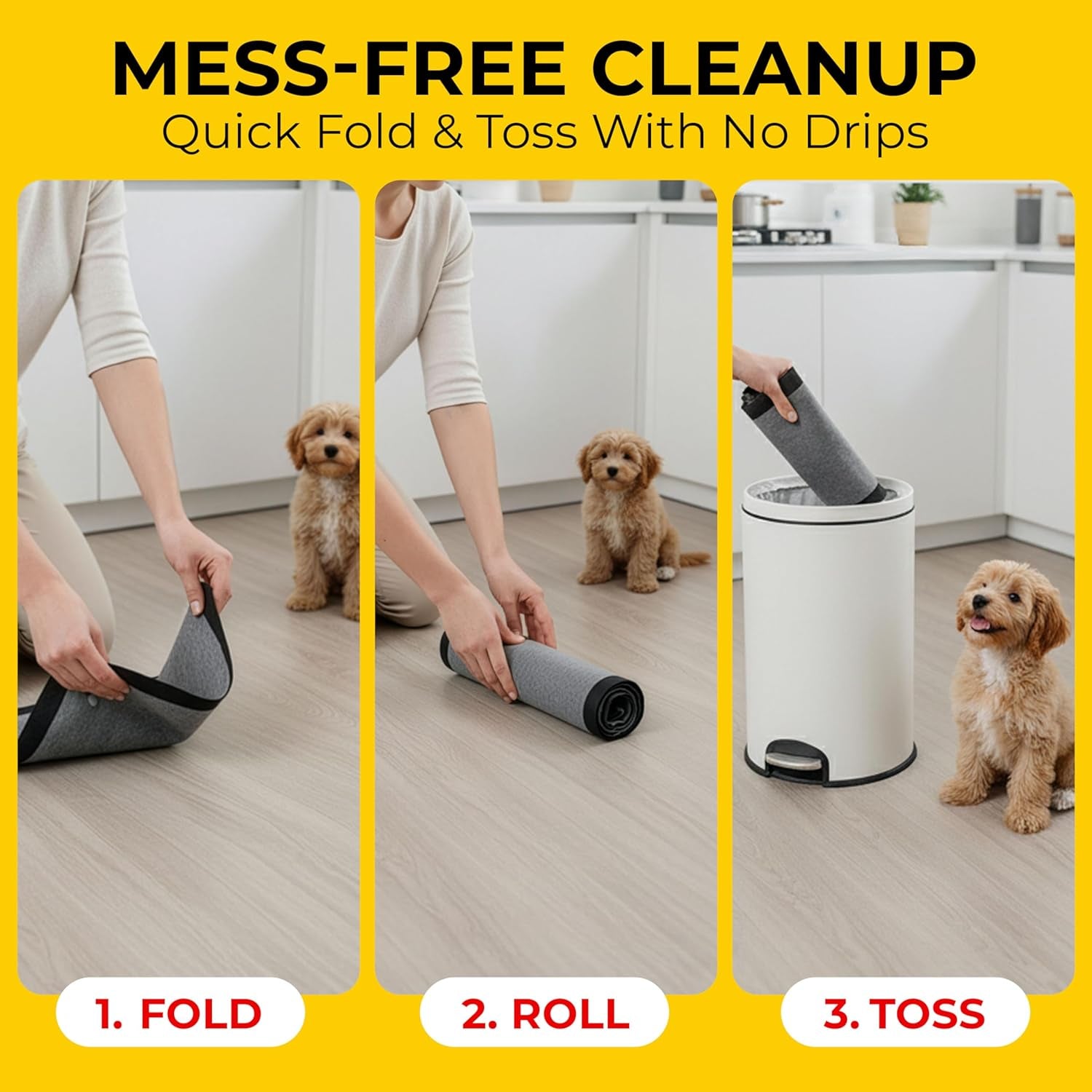 for Pets Activated Carbon Dog Pee Pads | Puppy Training Pads for Absorbing Odor and Urine, 100 Count