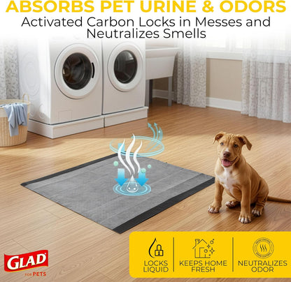 for Pets Activated Carbon Dog Pee Pads | Puppy Training Pads for Absorbing Odor and Urine, 100 Count